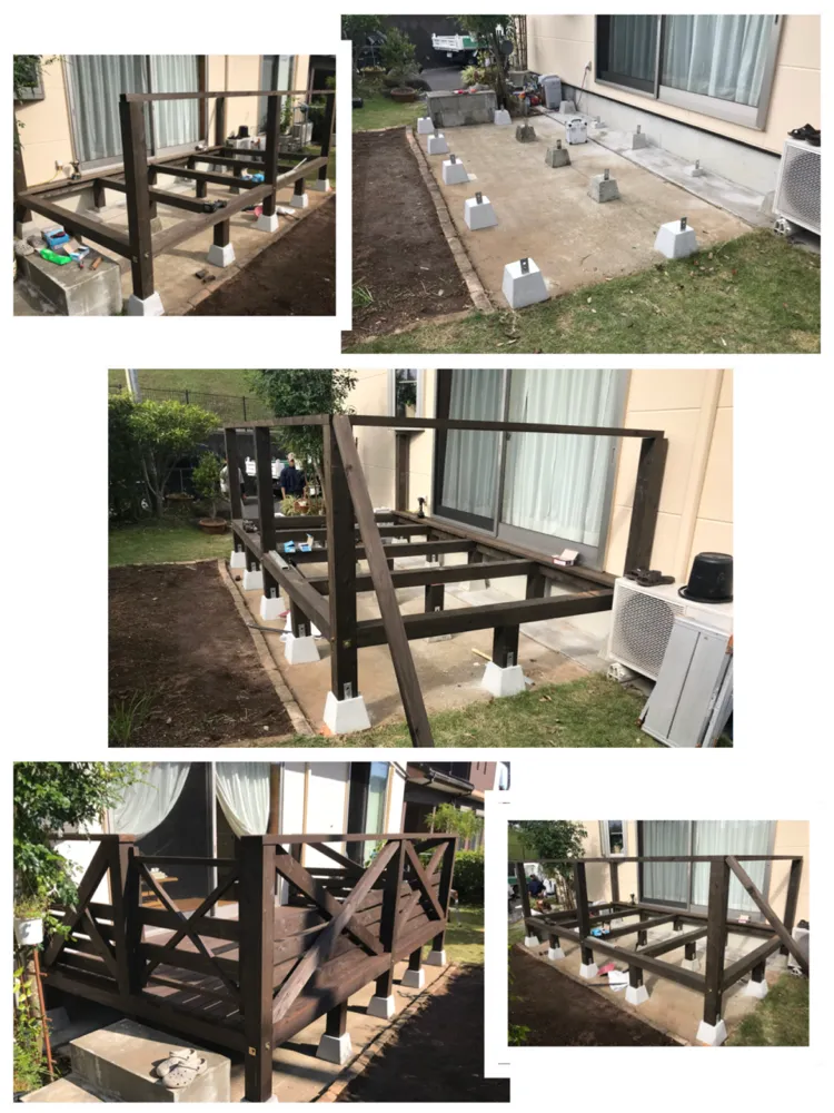 宮崎市内 ウッドデッキ造作工事