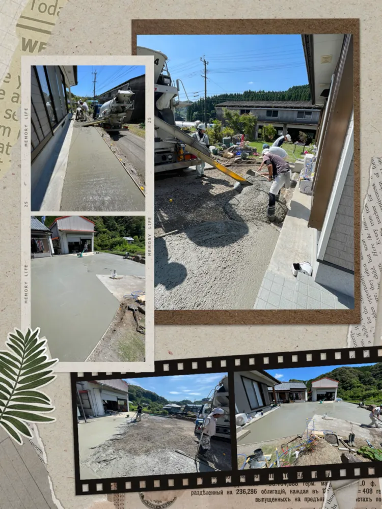 宮崎市 駐車場土間打ち工事