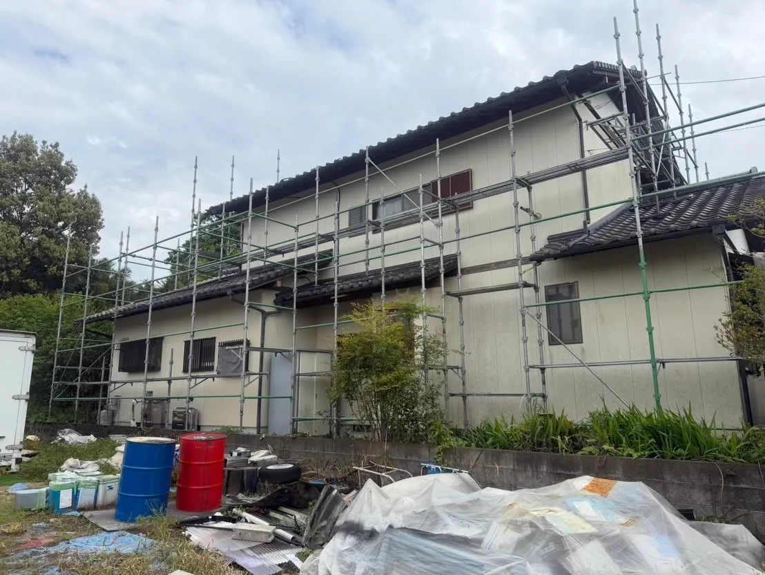 宮崎市で外壁塗装｜O様邸の足場設置＆外壁のカラー打ち合わせを...